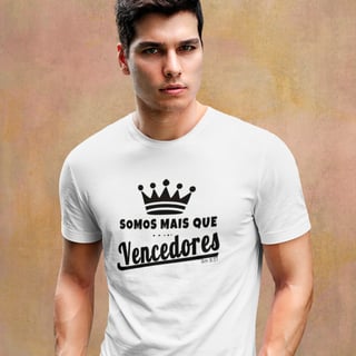 Nome do produto Camiseta “Mais que vencedores” 
