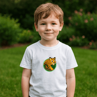 Nome do produto Camiseta infantil - Onça-pintada