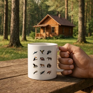 Caneca - Quadro fauna