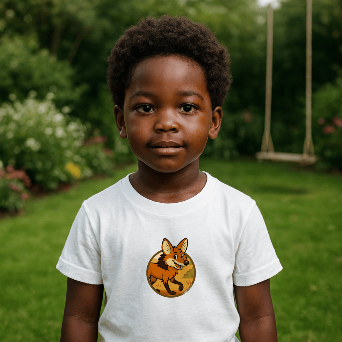 Nome do produto: camiseta infantil - Lobo-guará