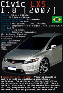 Nome do produto Camiseta Civic LXS 1.8