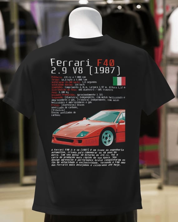 Camiseta Ferrari F40