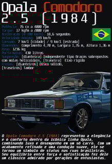 Nome do produto Camiseta Opala Comodoro 2.5