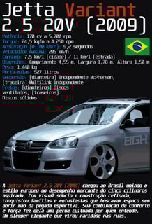 Nome do produto Camiseta Jetta Variant 2.5 20V
