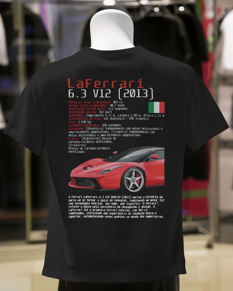 Nome do produto: Camiseta LaFerrari