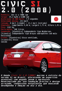 Nome do produto Camiseta Civic SI