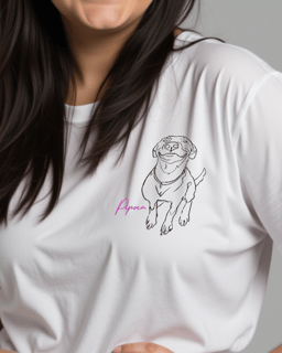 Nome do produto Camiseta T-shirt Personalizada Desenho Foto Arte Pet Cachorro Gato 
