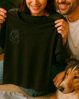 Nome do produto Camiseta T-shirt Personalizada Desenho Foto Arte Pet Cachorro Gato 