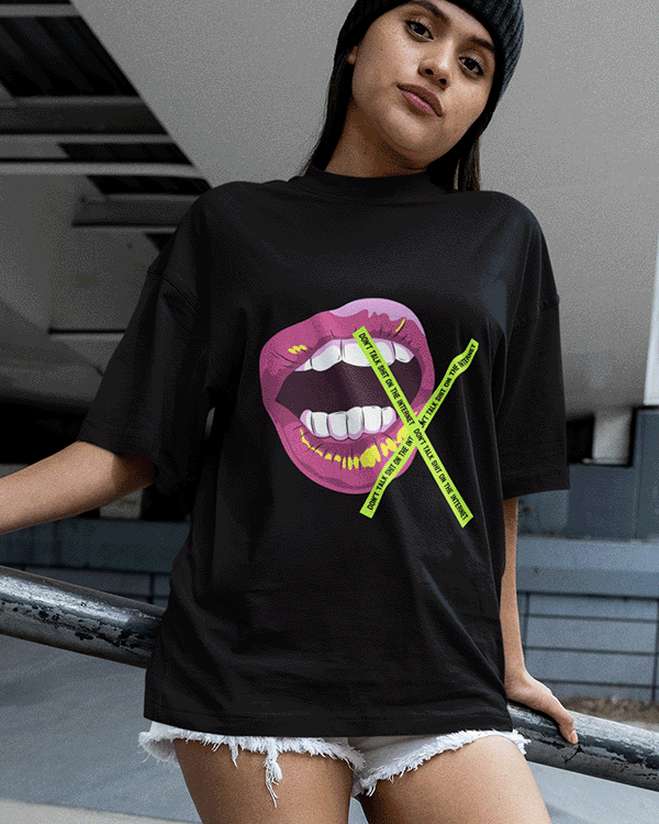 Nome do produto: Camiseta Oversized Dont talk sh1t