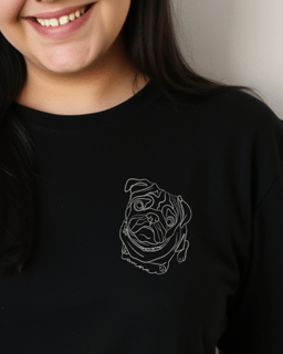 Nome do produto Camiseta T-shirt Personalizada Desenho Foto Arte Pet Cachorro Gato 