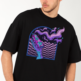 Nome do produto Camiseeta Oversized Estampada Nights