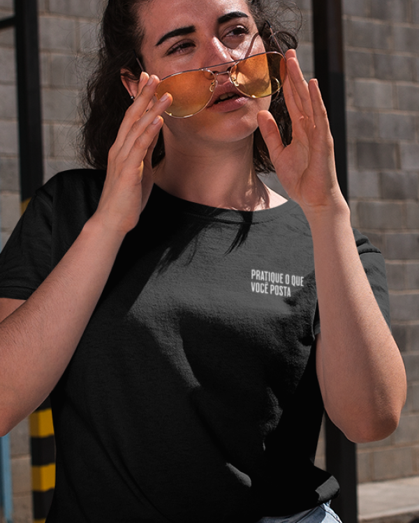Nome do produto: Camiseta Tshirt Pratique o que você posta