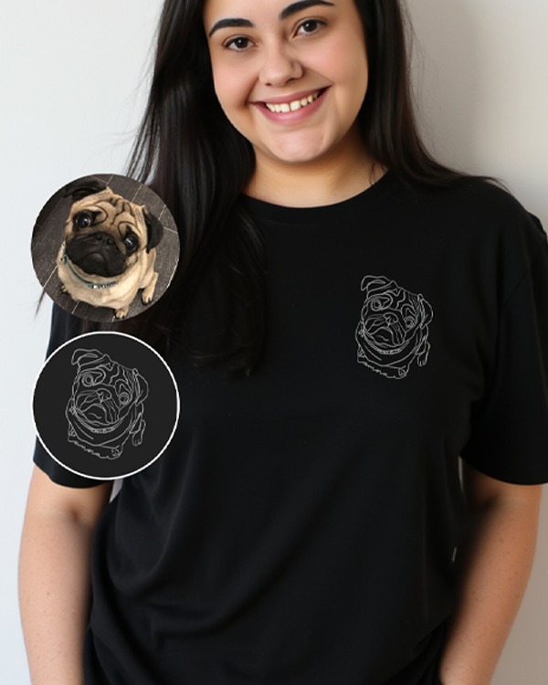 Nome do produto: Camiseta T-shirt Personalizada Desenho Foto Arte Pet Cachorro Gato 