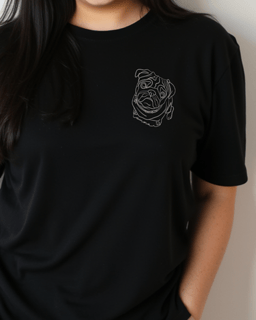 Nome do produto Camiseta T-shirt Personalizada Desenho Foto Arte Pet Cachorro Gato 