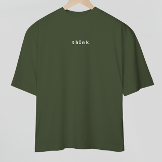 Nome do produto Camiseta Oversized - think