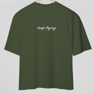Nome do produto Camiseta Oversized keep trying
