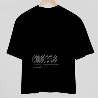 Nome do produto Camiseta Oversized - Choices