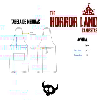 Nome do produto Avental Brim - The Horror Land Logo - Muito descolado!
