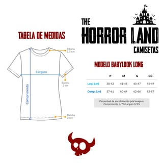 Nome do produto Camisetas Feminina Babylook Long Filmes de Terror My Bloody Valentine (Dia dos Namorados Macabro)