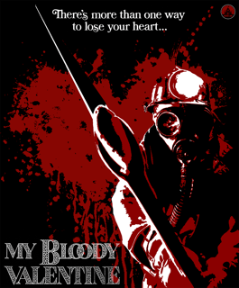 Nome do produto Camisetas Feminina Babylook Long Filmes de Terror My Bloody Valentine (Dia dos Namorados Macabro)