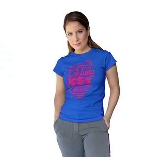 Nome do produto Camiseta Cristã Em tudo daí Graças | Baby Long Quality