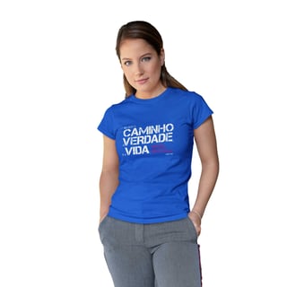 Nome do produto Camiseta Cristã O Caminho a Verdade e a Vida | Baby Long Quality