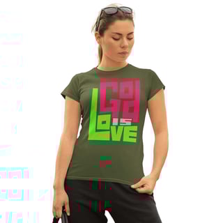 Nome do produto Camiseta Cristã God is Love | Baby Long Quality