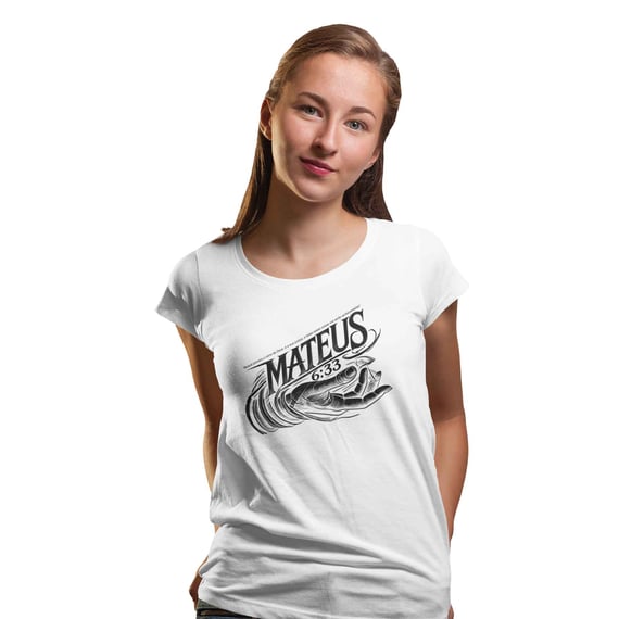 Camiseta Cristã Mateus 6:33 | Baby Long Prime
