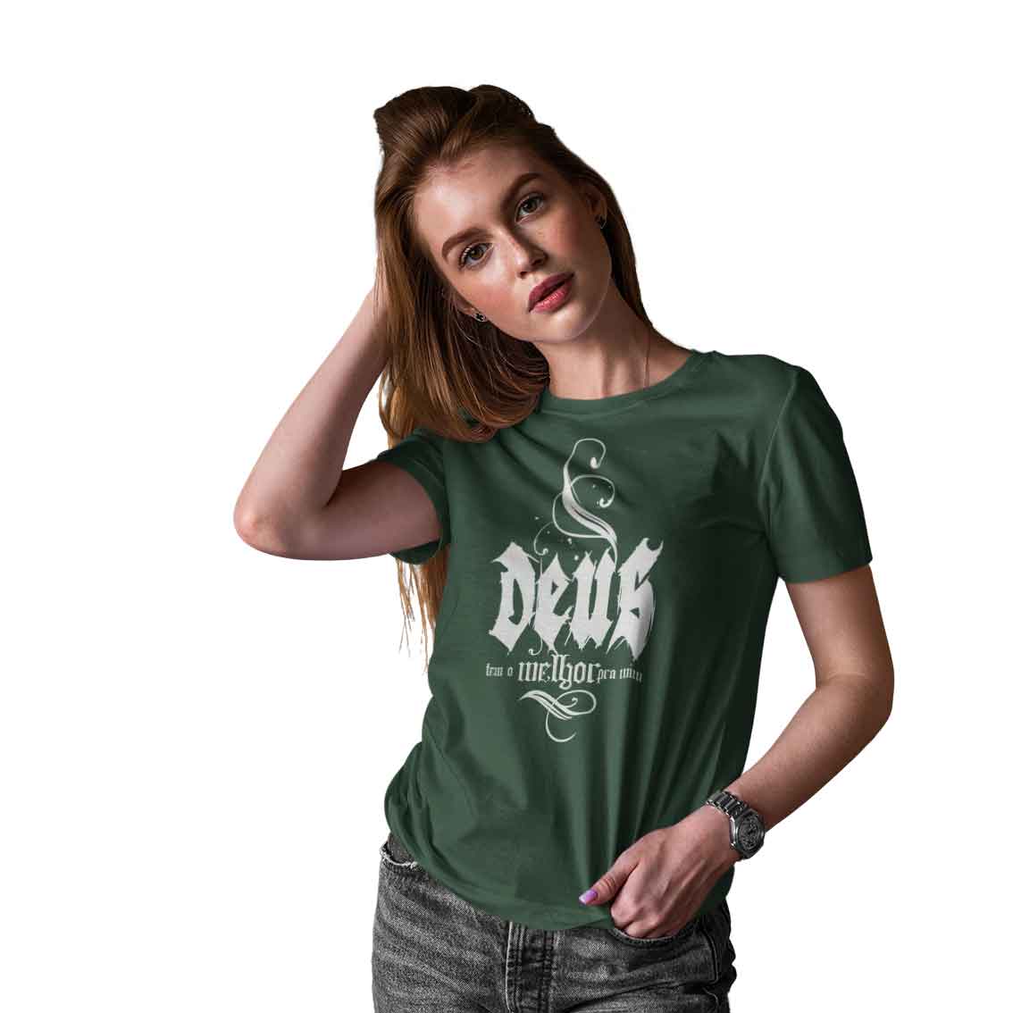 Camiseta Pima - Deus tem o melhor pra mim