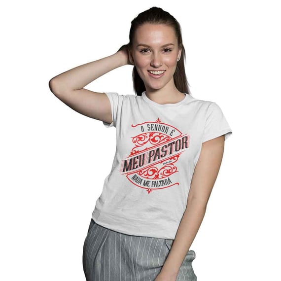 Camiseta Cristã Salmo 23:1 | Baby Long Prime