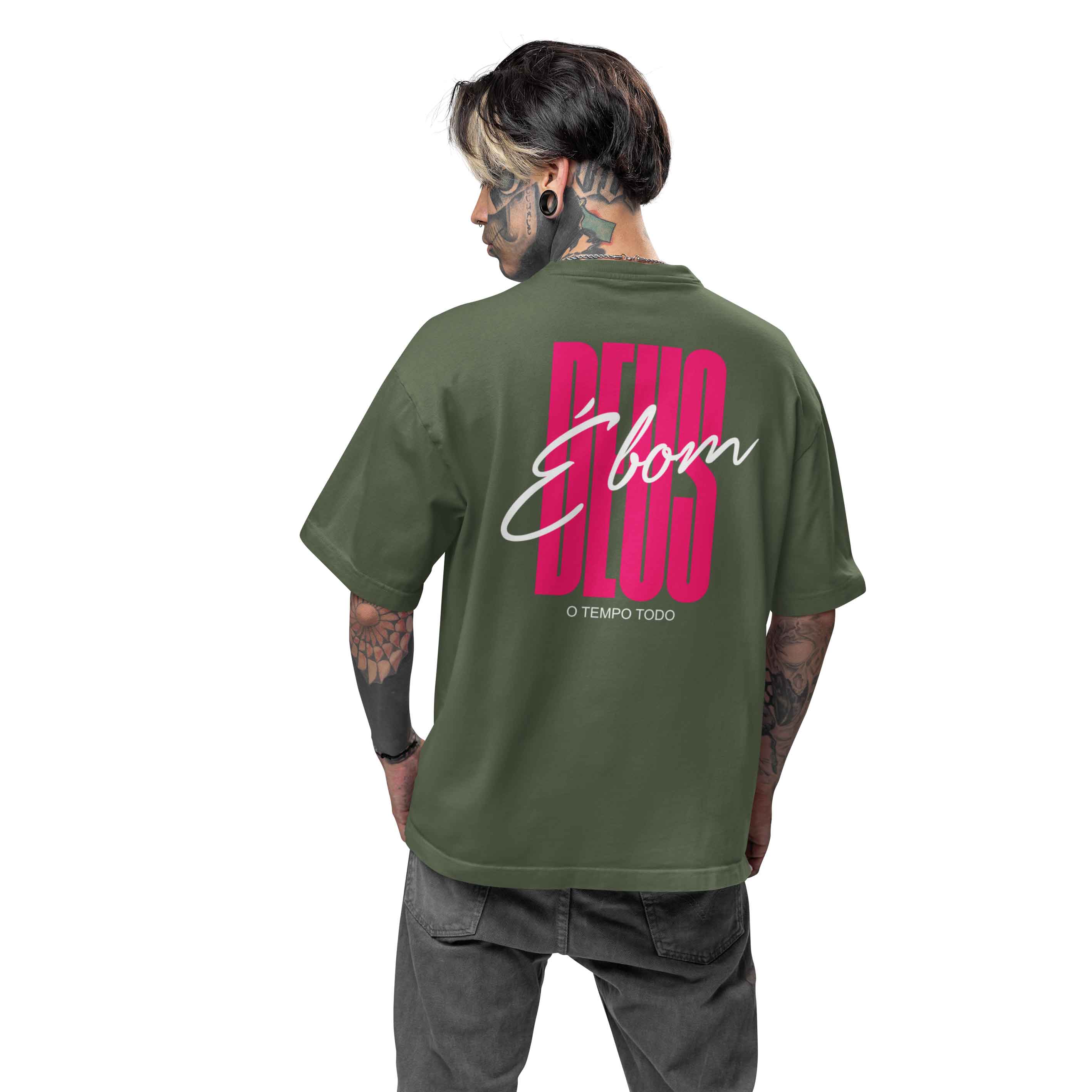 Camiseta Oversized - Deus é bom