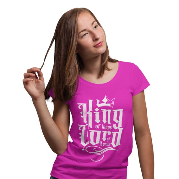 Camiseta Cristã King of King, Lord of Lord | Baby Long Quality