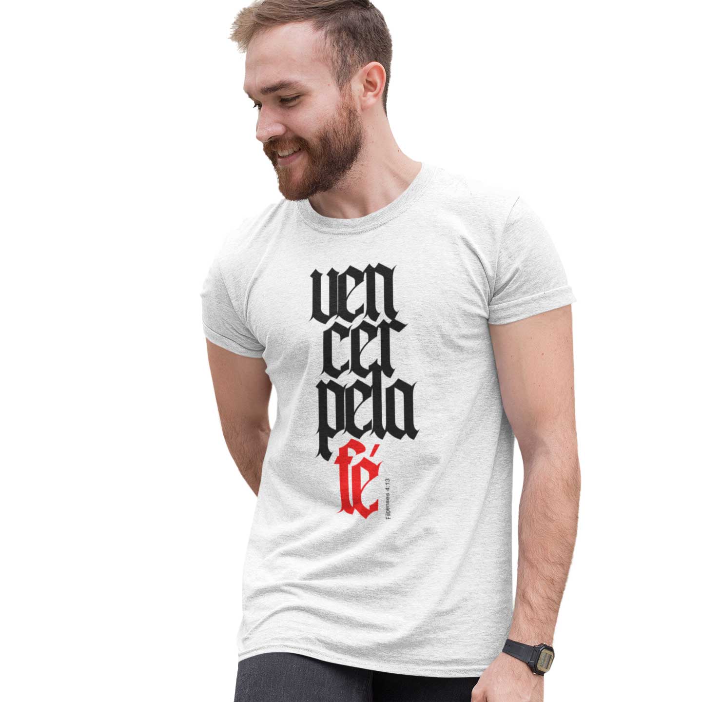 Camiseta Cristã Vencer pela Fé | Unissex Quality