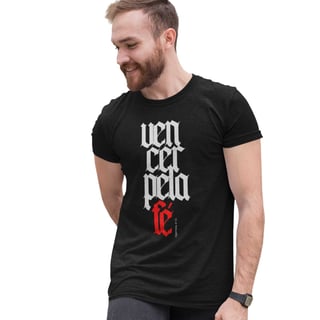 Camiseta Cristã Vencer pela Fé | Unissex Prime