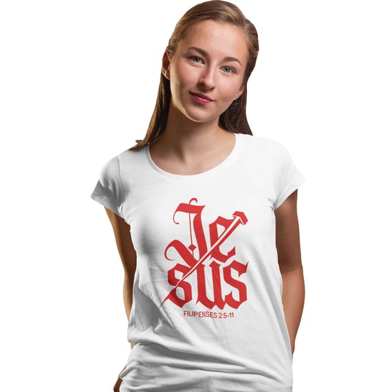 Camiseta Cristã Filipenses 2:5-11 | Baby Long Prime