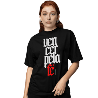 Camiseta Oversized (Frente) - Vencer pela Fé