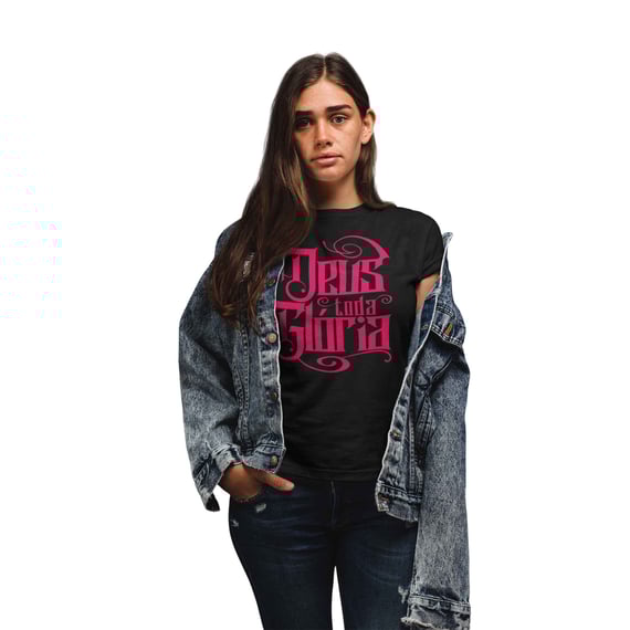 Camiseta Cristã A deus Toda Glória | Baby Long Prime