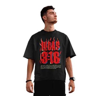 Camiseta Cristã Lucas 3:16 | Oversized
