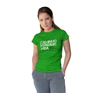 Nome do produto Camiseta Cristã O Caminho a Verdade e a Vida | Baby Long Quality