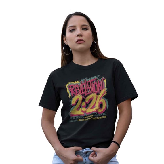 Camiseta Cristã Revelation 2:26 | Unissex Quality