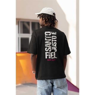 Camiseta Oversized - Santo, Justo e Fiel