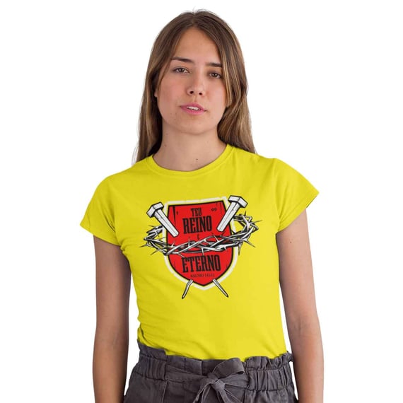 Camiseta Cristã Salmo 145:13 | Baby Long Quality