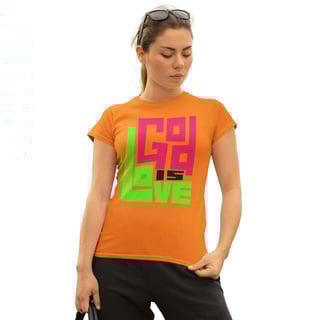 Nome do produto Camiseta Cristã God is Love | Baby Long Quality