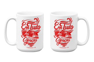 Nome do produto Caneca Personalizada Cristã | Em tudo daí Graças