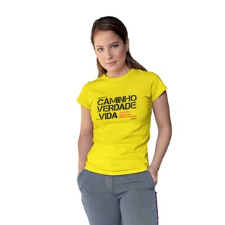 Nome do produto Camiseta Cristã O Caminho a Verdade e a Vida | Baby Long Quality