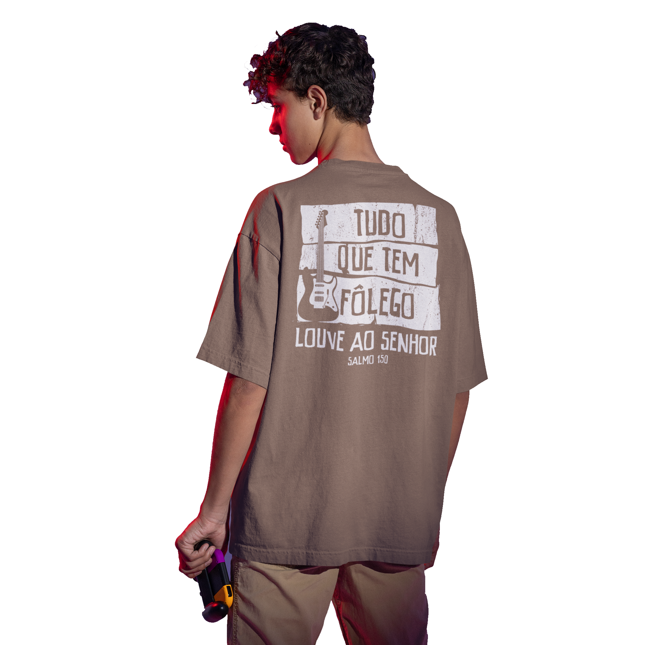 Camisa Oversized - Tudo que tem fôlego Louve ao Senhor