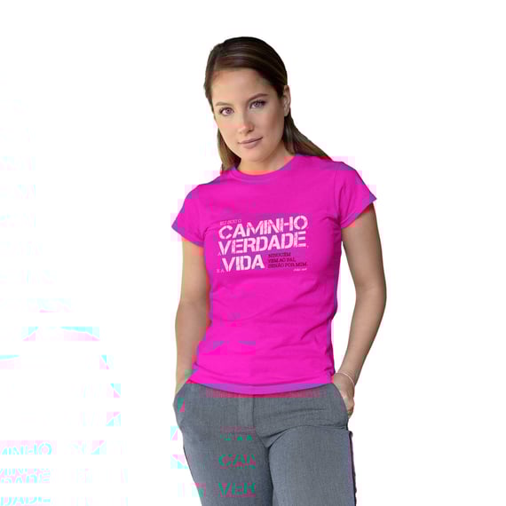 Camiseta Cristã O Caminho a Verdade e a Vida | Baby Long Quality