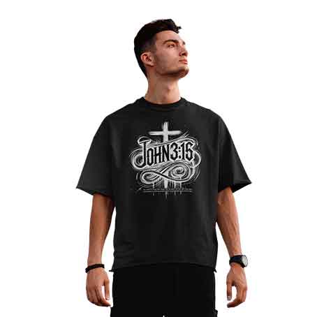 Camiseta Oversized (Frente) - Jhon 3:16