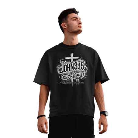 Camiseta Oversized (Frente) - Jhon 3:16