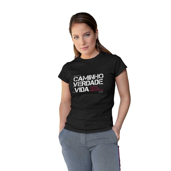 Camiseta Cristã O Caminho a Verdade e a Vida | Baby Long Quality